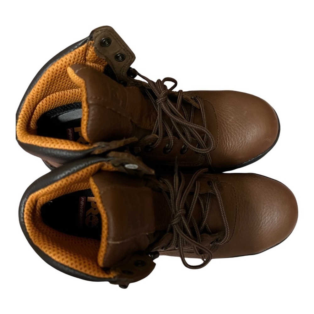 Timberland PRO Brown Leather Waterproof Steel Toe Work Boots Men's Size 10M - Picture 4 of 13